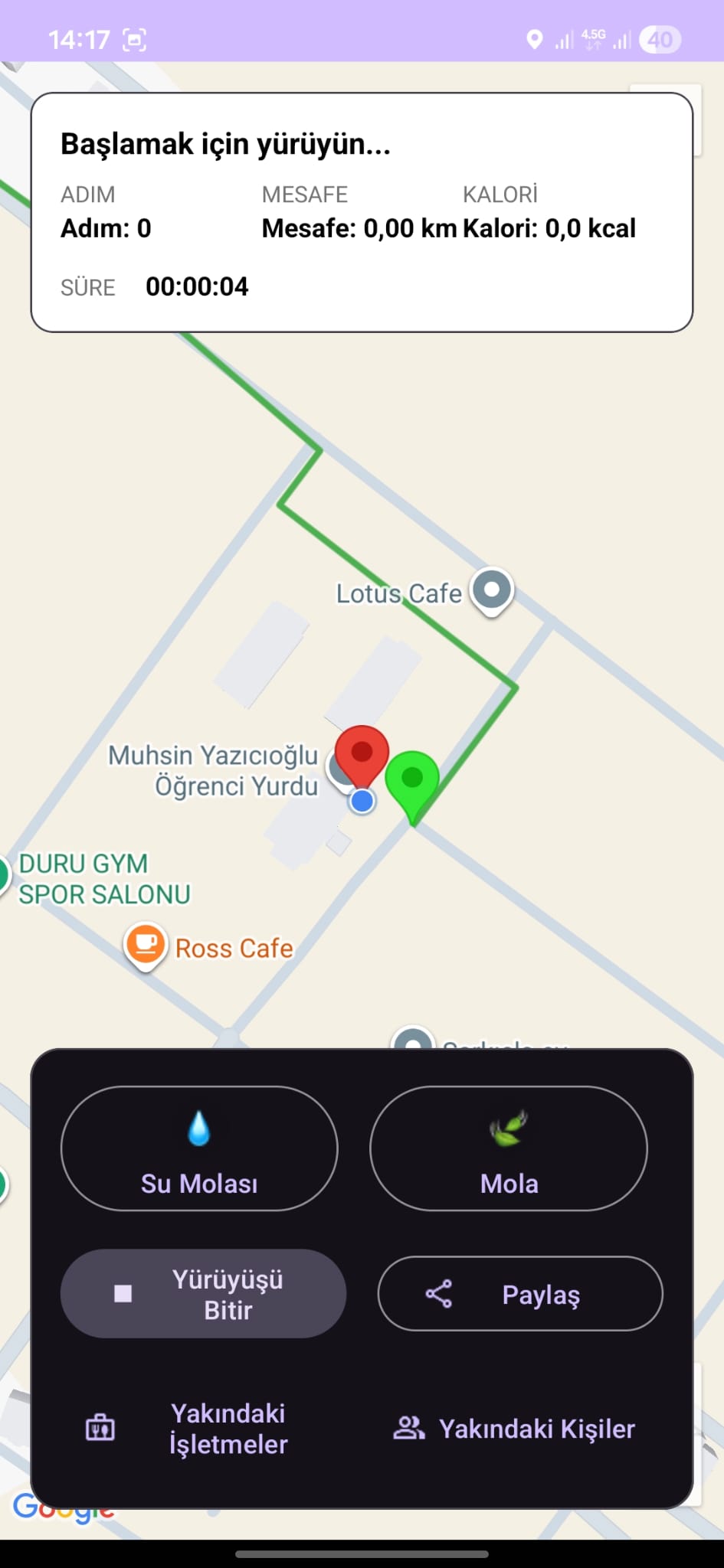 Canlı Yürüyüş Harita Takibi